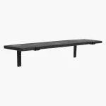 Factory black wall shelf 80 cm - Image 2