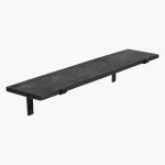 Factory black wall shelf 80 cm - Image 3