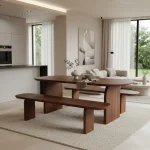 Bullnose bench brown 180cm