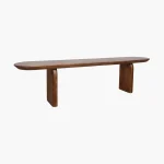 Bullnose bench brown 180cm - Image 2
