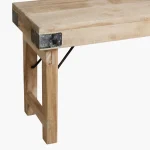Limewash folding bench 160 cm - Image 3