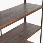 Factory iron rack with wooden shelves - Image 5