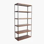 Factory tall iron rack with wooden shelves - Image 2