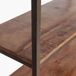 Factory tall iron rack with wooden shelves - Image 6