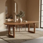 Bullnose dining table top brown 180cm