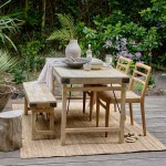 Limewash folding dining table