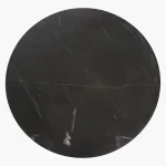 Marble side table round black - Image 4