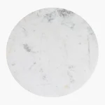 Marble side table round white - Image 4
