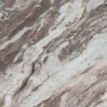 Marble side table round brown - Image 5