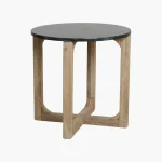 Marble side table round green - Image 2