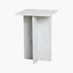 Marble side table white - Image 2