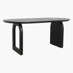 Bullnose dining table mix black 180cm