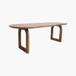 Bullnose dining table top brown 180cm - Image 2
