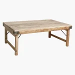 Limewash folding coffee table - Image 2